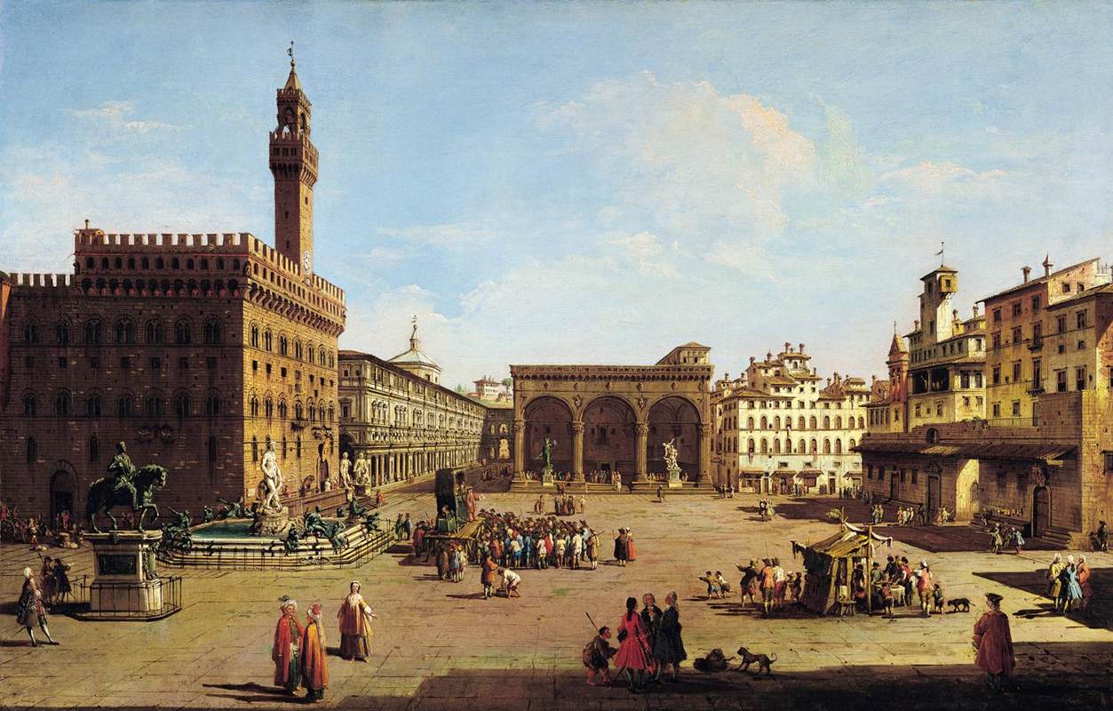 Giuseppe Zocchi - The Piazza della Signoria in Florence